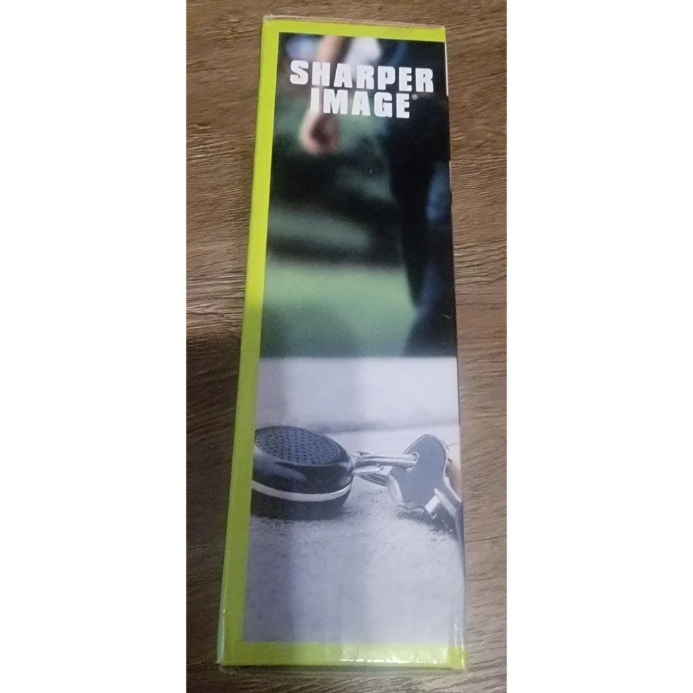 Sharper Image Portable Electronic Key Finder 45 Foot Range Black Two Fobs Wirele